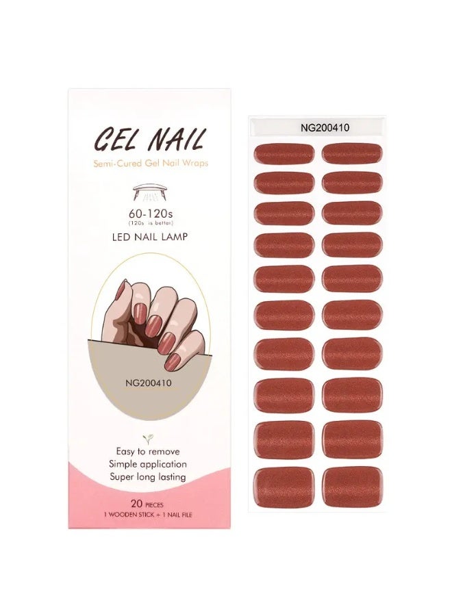 مجموعة كاملة من ملصقات جل الأظافر الممتازة مع معالجة بالأشعة فوق البنفسجية/LED | مجموعة عالية الجودة مع مبرد أظافر، ووسادات تنظيف، وأدوات خشبية، بجودة صالونات التجميل، سهلة الإزالة - Image 1